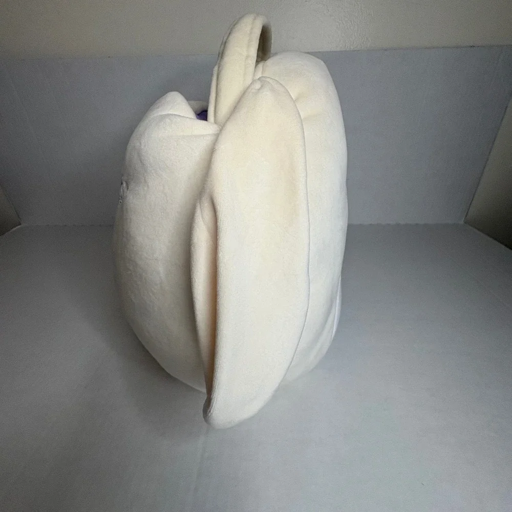 Squishmallows Valentina Bunny Easter Basket Plush Bag Cream White‎